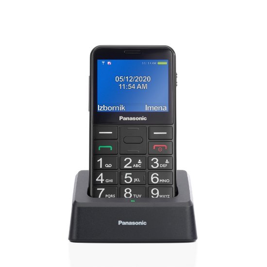 Klasični mobitel PANASONIC KX-TU155 EXBN, senior, crni + punjač baza