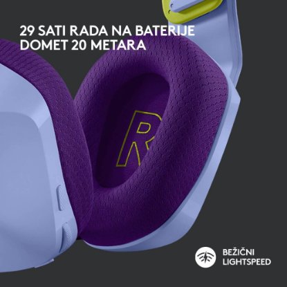 Slušalice LOGITECH Gaming G733 Lightspeed, RGB, bežične, lilac