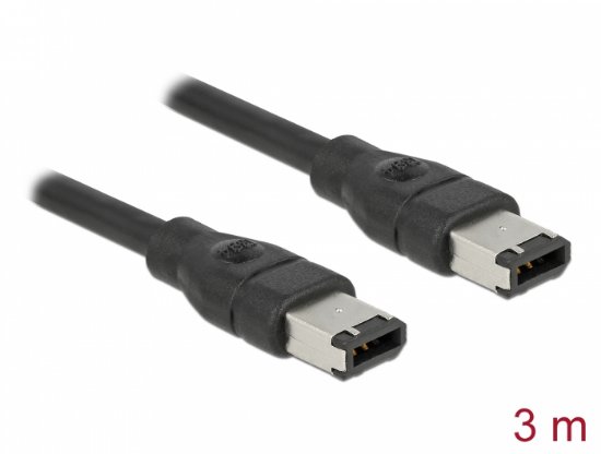 Kabel DELOCK, FireWire 6-pin (M) na 6-pin (M), 3m