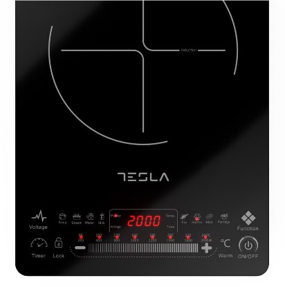 Indukcijska ploča TESLA IC400B, prijenosna, 2000 W, 20 cm, staklokeramika, crna