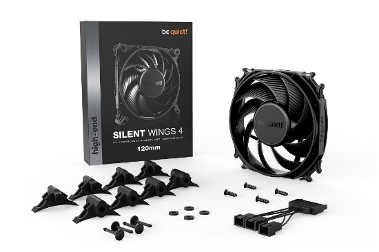 Ventilator BE QUIET Silent Wings 4, 120mm, 1600 okr/min, crni