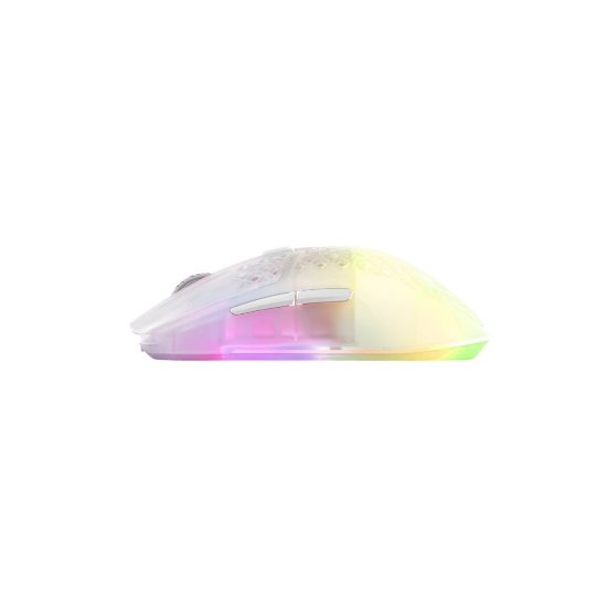 Miš STEELSERIES Aerox 3 Wireless, optički, bežični, RGB, 18000 CPI, bijeli, USB