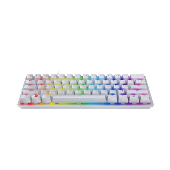 Tipkovnica RAZER Huntsman Mini, Mercury Edition, Purple Switch, US Layout, USB