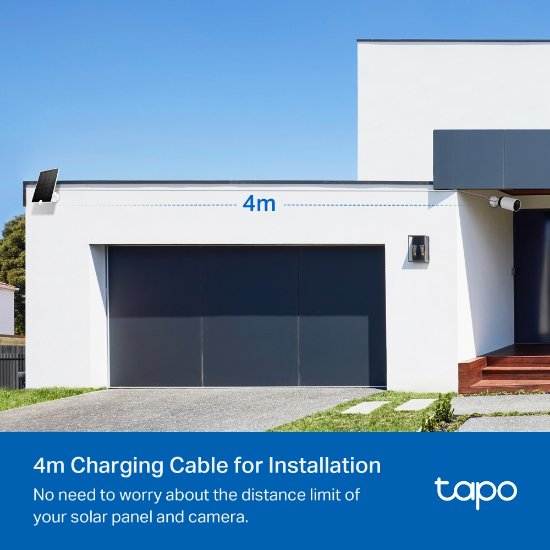 Solarni panel TP-LINK Tapo A200, za Tapo baterijske kamere, 4.5W, IP65, 4m kabel
