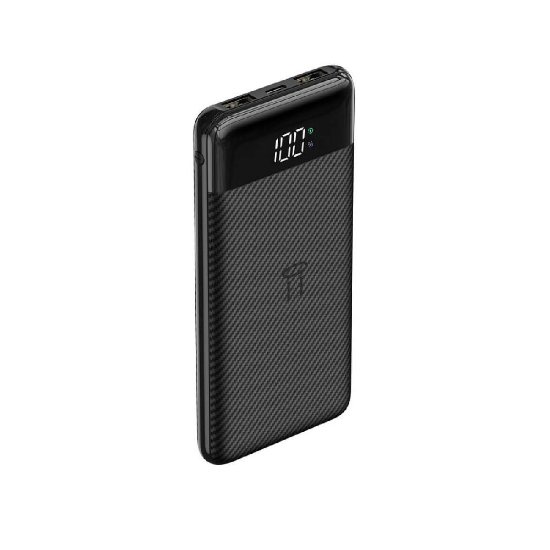 Mobilni USB punjač VEGER L11, LED, 10000 mAh, crni