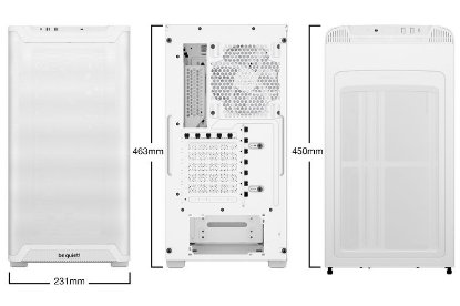 Kućište BE QUIET Pure Base 501LX, ATX, prozor, bijelo, bez napajanja