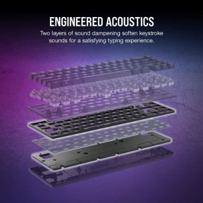 Tipkovnica CORSAIR K65 Pro Mini RGB, optičko-mehanička, Corsair OPX, US Layout, USB, crna