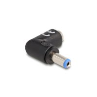 Adapter DELOCK 5,5 x 2,1mm(M) na 5,5 x 2,1mm (Ž), kutni, za punjenje laptopa
