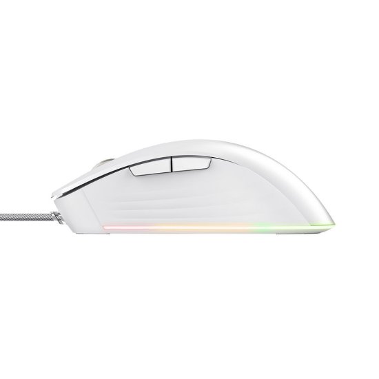 Miš TRUST GXT 924W Ybar+, RGB, optički, 25600dpi, bijeli