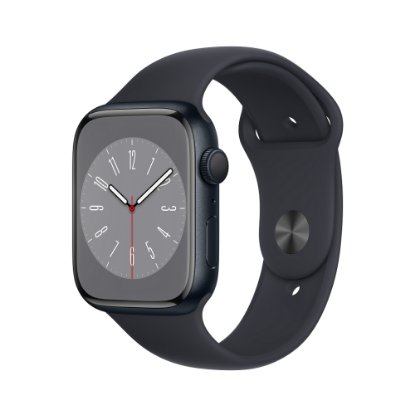 Pametni sat Apple Watch S8 GPS, 45mm Midnight Aluminium Case with Midnight Sport Band - Regular