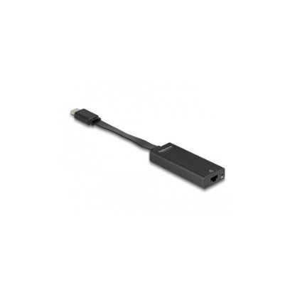 Mrežni adapter DELOCK, USB-C na G-LAN, slim, crni