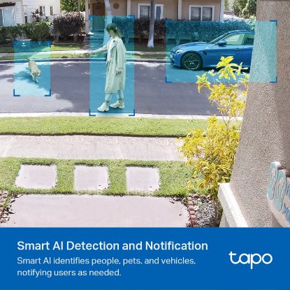 Mrežna nadzorna kamera TP-LINK Tapo C420S1, Tapo H200 Hub, 2K, baterijska, vanjska, WiFi, senzor pokreta, noćno snimanje