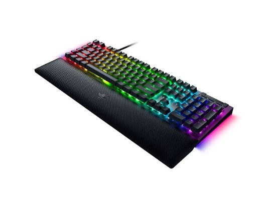 Tipkovnica RAZER BlackWidow V4, mehanička, Green switch, RGB, US Layout, crna, USB