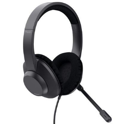 Slušalice TRUST Ayda Max USB-ENC, Headset, crne