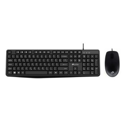 Tipkovnica + miš OCTIO KM100U, crni, USB