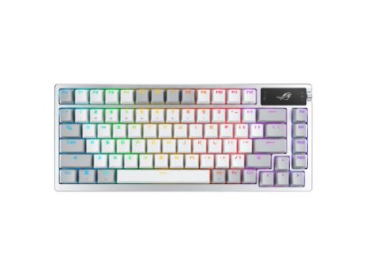 Tipkovnica ASUS ROG Azoth, RGB, mehanička, ROG NX Red switch, bežična, US Layout, bijela, USB
