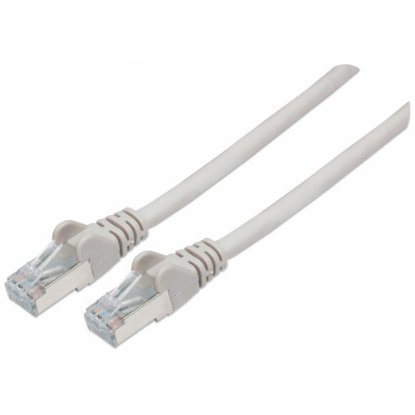 Kabel INTELLINET, patch CAT6a, S/FTP, sivi, 0.5m