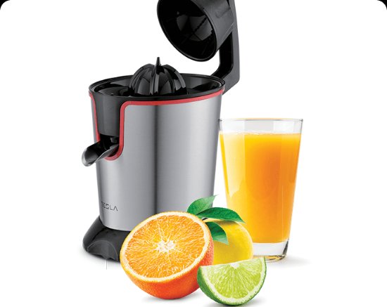 Sokovnik TESLA CJ301BX, 300 W, 0,65 l, inox-crni
