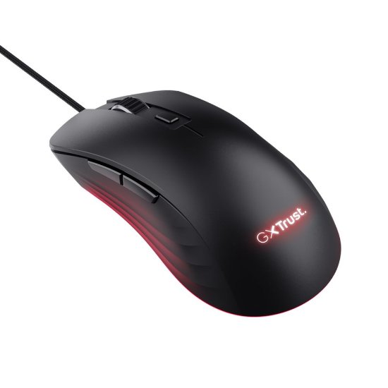 Miš TRUST GXT 924 Ybar+, RGB, optički, 25600dpi, crni