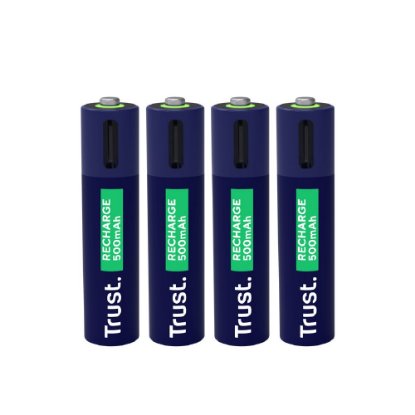 Baterije TRUST AAA, punjive, USB-C, 4 komada