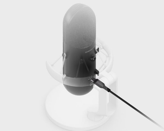 Mikrofon STEELSERIES Alias, USB-C, RGB, crni
