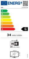 Premium monitor 34" AOC CU34V5C, WQHD, VA, 100Hz, 1ms, 300cd/m2, FreeSync, zakrivljeni, zvučnici, crni