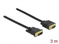 Kabel DELOCK, DVI 12+5 (M) na VGA (M), 3m