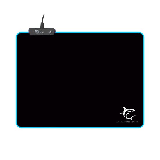 Podloga za miš WHITE SHARK Luminous L MP-1862, 350x250x3, RGB, crna