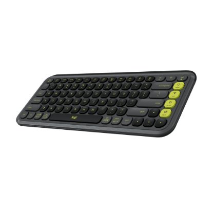 Tipkovnica LOGITECH POP Icon Keys, bežična, US Layout, BT, sivo-zelena
