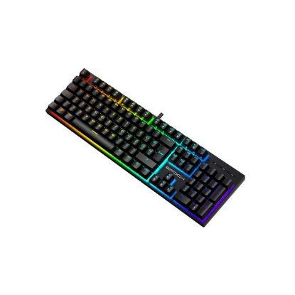 Tipkovnica EPOCH Rhea, RGB, mehanička, crveni switch, UK/HR layout, crna, USB
