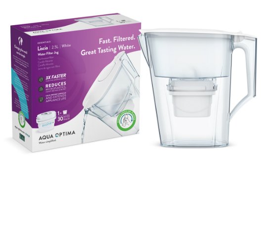 Vrč za filtriranje vode AQUA OPTIMA Liscia + Filter, 2,5 l, bijeli