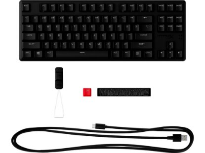 Tipkovnica HyperX Alloy Origins Core PBT, mehanička, HyperX Aqua switch, TKL, US/CRO layout, crna, USB