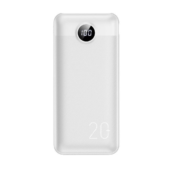 Mobilni USB punjač VEGER L20s, LED, 20000 mAh, bijeli