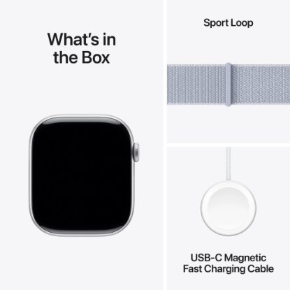 Pametni sat APPLE Watch S10 GPS, 46mm Silver Alu Case with Blue Cloud Sport Loop