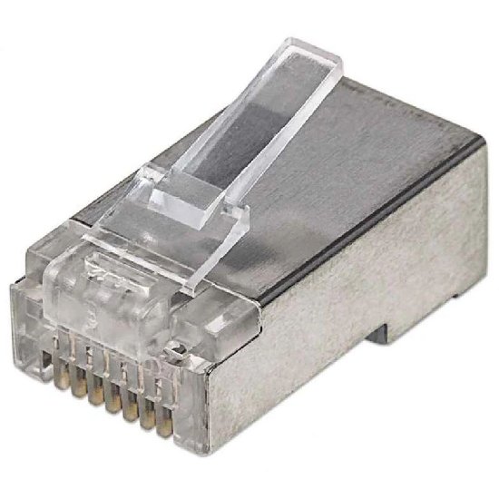 STP konektor INTELLINET CAT5e, RJ45, modularni Pro Line, trostruki zupčasti terminal - 100 komada