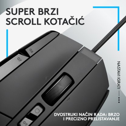 Miš LOGITECH Gaming G502 X, optički, 25600dpi, crni, USB