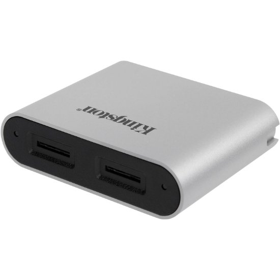 Čitač memorijskih kartica KINGSTON Workflow USB 3.0 Dual-Slot microSD Card Reader, USB-C 3.0, microSD / microSDHC / microSDXC, srebrni