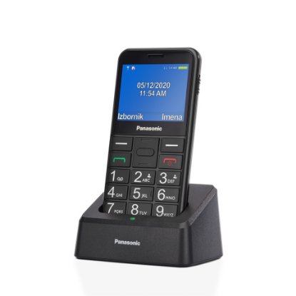 Klasični mobitel PANASONIC KX-TU155 EXBN, senior, crni + punjač baza