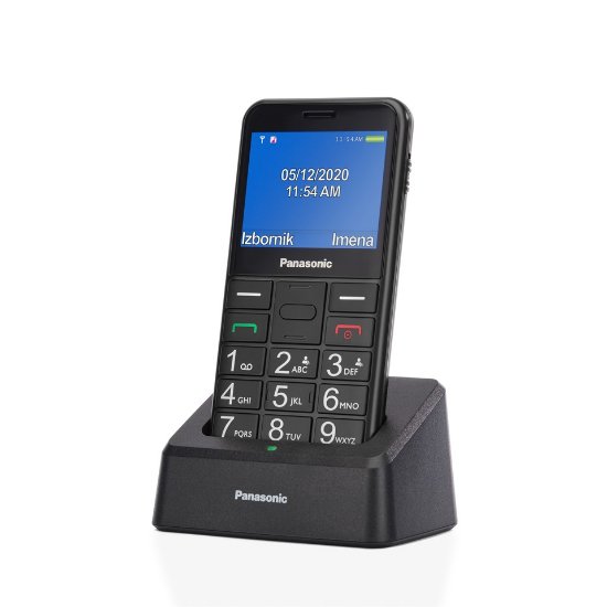 Klasični mobitel PANASONIC KX-TU155 EXBN, senior, crni + punjač baza