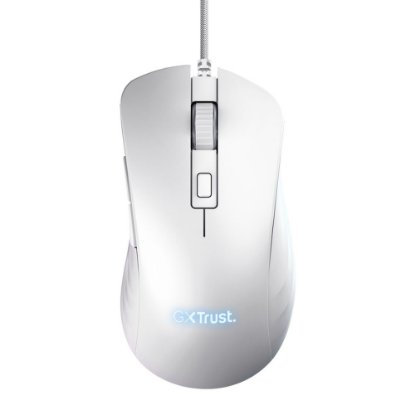 Miš TRUST GXT 924W Ybar+, RGB, optički, 25600dpi, bijeli