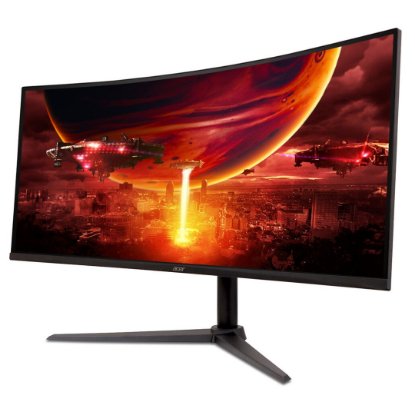 Gaming monitor 34" ACER Nitro ED340CUS3bmiipx UM.CE0EE.301, UWQHD, VA, 165Hz, 1ms, 250cd/m2, FreeSync, zakrivljeni, zvučnici, crni