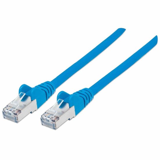 Kabel INTELLINET, patch CAT6a, S/FTP, plavi, 0.25m