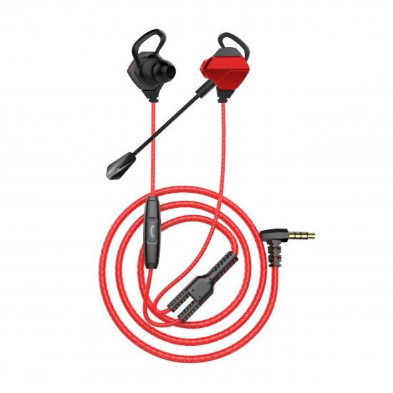 Slušalice WHITE SHARK In-ear, slušalice + mikrofon GE-536 Eagle, crno crvene