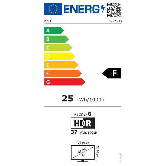 Monitor 27" DELL S2725QS, 4K UHD, IPS, 120Hz, 4ms, 350cd/m2, FreeSync, bijeli