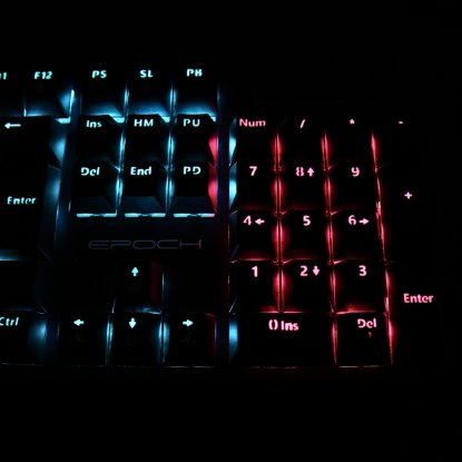 Tipkovnica EPOCH Rhea, RGB, mehanička, crveni switch, UK/HR layout, crna, USB