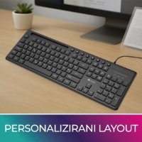 Tipkovnica OCTIO Smart K320U, USB, crna