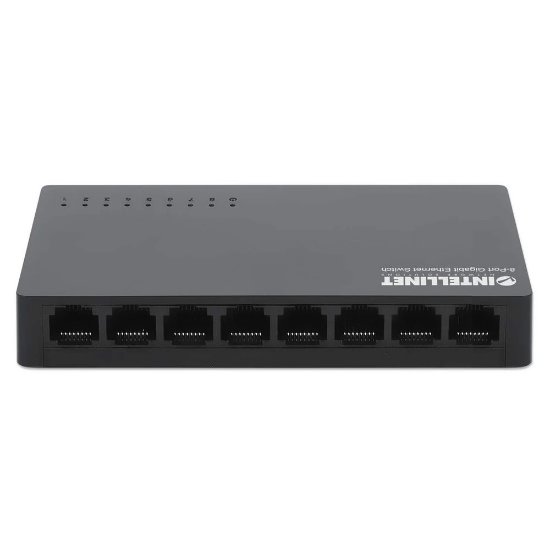 Switch INTELLINET 561754, 10/100/1000 Mbps, 8-port, plastično kućište, kabel Cat6 1m