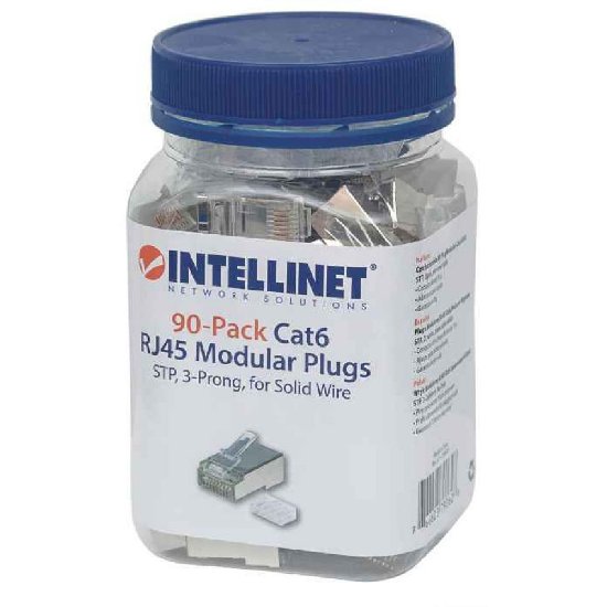 STP konektor INTELLINET Cat6 RJ45 Modular, trostruki zupčasti terminal - 90 Kom
