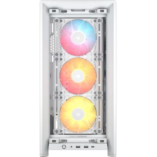 Kućište CORSAIR Frame 4000D RS ARGB, window, MIDI, ATX, bijelo, bez napajanja