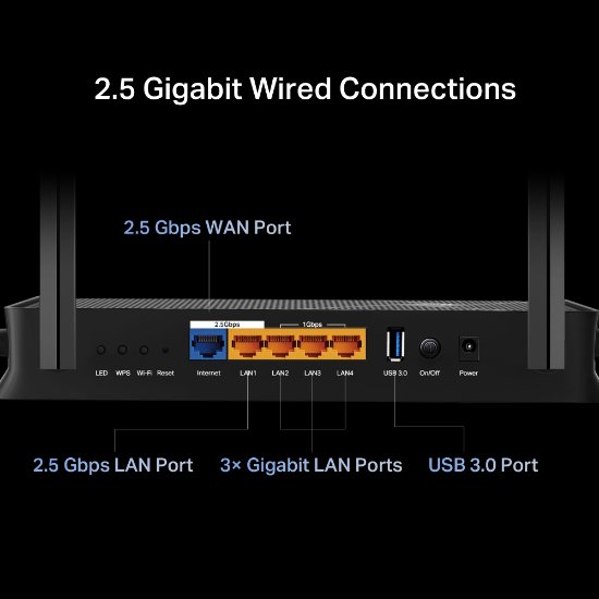 Router TP-LINK Archer BE230 Dual-Band Wi-Fi 7, BE3600, 1xWAN, 4xLAN